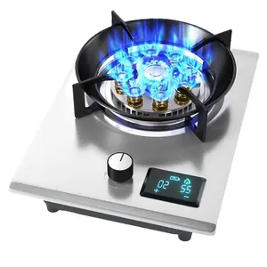 Fensons Kitchen Appliance Stainless Steel Gas Cooker 1 Burner Gas Household Timer Smart Built In Gas Stove