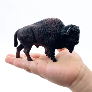 Wildlife Realistic High Quality PVC Plastic Animal Figure Toys Realistic Eco-friendly Animal American Bison Figure Toys