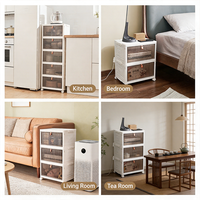 Bacs de rangement en plastique avec portes magnétiques Conteneurs de rangement empilables avec roulettes Boîtes de rangement pliables Bacs de rangement pliables