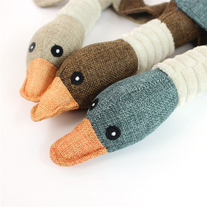 Fabrikanten Leveren Huisdier Pluche Geluid Piepende Dieren Speelgoed Hondentanden Schoon Bijtbestendig Pluche Ganzenhond Speelgoed - Product Image 6