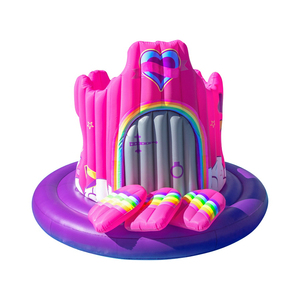 Château flottant gonflable violet et rose Jeu pour enfants <span class=keywords><strong>Piscine</strong></span> intérieure et extérieure - Product Image 2