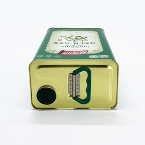 Lata Rectangular de Hojalata de 4L, Ecológica, Personalizable con Logotipo, Superficie Lacada, Certificada ROHS, para Aceite de Oliva y Aceites Comestibles - Product Image 4