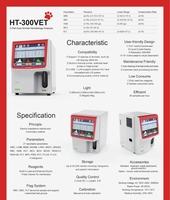 Test sanguin veterinaria en 3 parties cbc vétérinaire analyseur d'hématologie animale automatique équipement vétérinaire