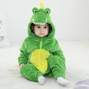 Winter Hot Sale Dinosaurus Kostuums Voor Baby Peuter Flanel Dier Rompertjes Kids Onesies