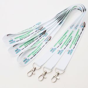 Custom Transport Polyester Lanyards Heat Transfer Logistics Staff ID Card Holder Lanyard - Product Image 1