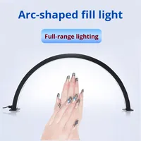 Lampe UV LED à double usage pour ongles et cils, 365nm à durcissement rapide avec conception en forme de U demi-lune pour vernis en gel et extension de cils à séchage rapide