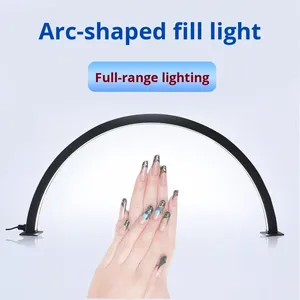 Lámpara UV LED <span class=keywords><strong>de</strong></span> Doble Uso para <span class=keywords><strong>Uñas</strong></span> y Pestañas, Curado Rápido <span class=keywords><strong>de</strong></span> 365nm con Diseño en Forma <span class=keywords><strong>de</strong></span> U <span class=keywords><strong>de</strong></span> <span class=keywords><strong>Media</strong></span> <span class=keywords><strong>Luna</strong></span> para Esmalte en Gel y Extensión <span class=keywords><strong>de</strong></span> Pestañas <span class=keywords><strong>de</strong></span> Secado Rápido - Product Image 2