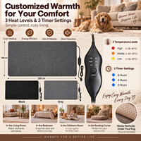 Tapis chauffant électrique sous tapis, chauffe-pieds, coussin chauffant pour le sol, chauffage sous tapis pour salon, chambre et bureau à domicile