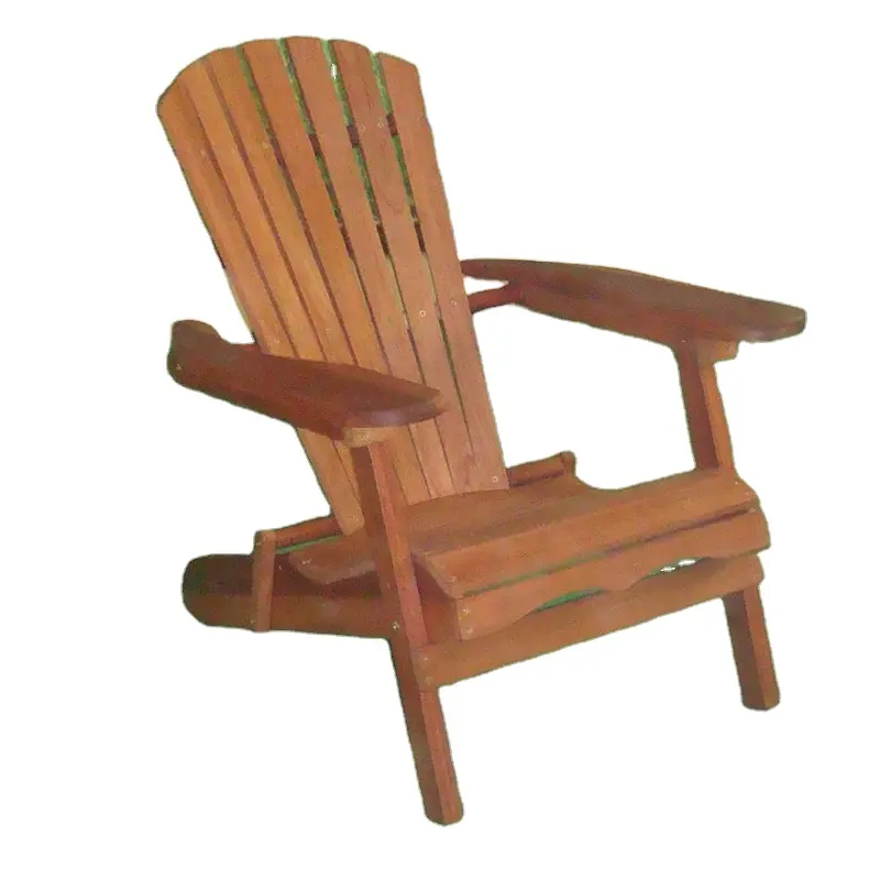 Silla plegable de madera para exteriores, tumbona de gran tamaño, sillón Adirondack plegable, producto nuevo