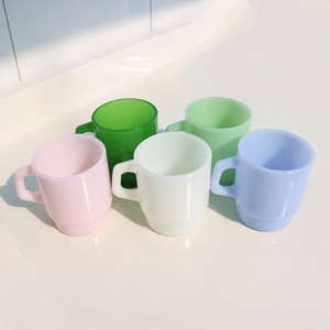 Tazza da Caffè in Vetro Opale da 250ml con Logo Personalizzato, Vendita Calda, per Alimenti, Resistente, Texture Chiara per Casa e Ufficio - Product Image 2