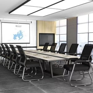 Chaise de bureau de conférence moderne de luxe léger, dossier haut, simple, pivotante, en cuir, chaise de patron avec roulettes, design ergonomique - Product Image 5