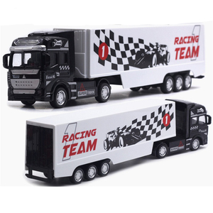 Modelo de Camión Contenedor Americano de Metal Fundido a Presión con Logotipo Personalizado, Juguete de Plástico Blanco para Colección, Regalo Empresarial - Product Image 4