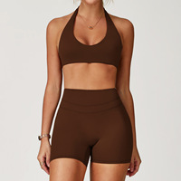 Ensemble de 4 soutiens-gorge de yoga sexy à compression ultra douce pour femmes, non transparents, de haute qualité, pour l'entraînement et la gym