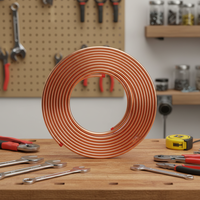 Tuyau en cuivre 3/8 5/8 pour climatiseur, tube en spirale 1/4, résistant à la corrosion, haute qualité, épaisseur de paroi 0,4 mm, OEM/ODM