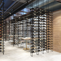 Cadre en fer industriel porte-bouteilles de vin présentoir meubles de maison Restaurant Bar cloison étagère de rangement du vin porte-vin rouge