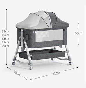 Cuna Colecho para Bebé, Fácil de Plegar, Cuna Portátil con Función de Balanceo 3 en 1, con Cesta de Almacenamiento Integrada para Recién Nacidos - Product Image 6