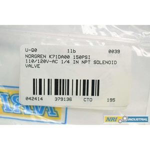 Válvula Solenoide Norgren K71DA00 150 Psig Gas 160 F Fabricada en EE. UU. - Product Image 3