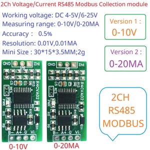 Eletechsup R4CVA02มินิ2CH Modbus RTU RS485โมดูล a/d Converter สำหรับ4-20mA 0-5V 0-10V 4-25VDC สัญญาณอินพุต - Product Image 2