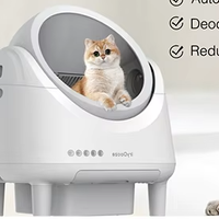 IRYDOOZE Boîte à litière pour chat intelligente automatique désodorisante conception ouverte grande grande toilette pour chat autonettoyante silencieuse intelligente