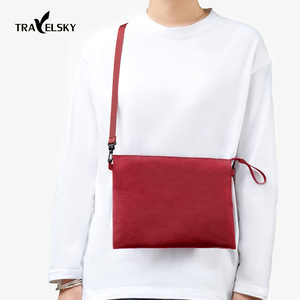 Lightweight Crossbody Bag <b>Square</b> Shoulder Bag Oxford Cloth Portable Outdoor Sports Women's Bag Red Black - Product Image 2