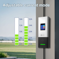 Zencar C20 32A 7KW 220V EV chargeur Type 2 IEC 62196 prise et Charge rapide maison voiture électrique véhicule Station de charge grand écran