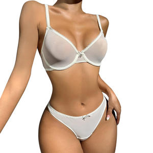 Sujetador de mujer personalizado de suministro de fábrica Teddy Lencería transparente <span class=keywords><strong>con</strong></span> decoración de encaje sexy Video Lencería sexy - Product Image 6