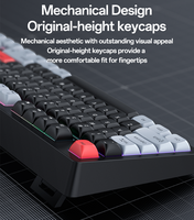 Yesido 104 Keys Original Keycaps RGB Colorful Lighting 1.5M Length Cable Standard Three-zone Wired Keyboard KB44