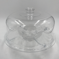 Support à gâteau multifonctionnel en acrylique et plat en plastique dôme assiettes de service rondes plaquées pour les fêtes et les cadeaux