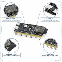 Placa de Desarrollo ESP32-S3, Kit de Desarrollo USB Tipo-C, Módulo Inalámbrico WiFi de Doble Núcleo N16R8 para Proyectos de Robótica e IoT