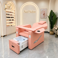 Chaise de Manucure Électrique Rose Inclinable de Luxe avec Massage pour Salon de Manucure et Pédicure – Équipement et Mobilier de Spa pour Ongles – Offre Spéciale