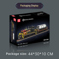 MOULD KING 12052 Locomotive diesel ferroviaire SW1200, ensemble de blocs de construction, moteur de train avec wagon-citerne, modèle MOC, briques, jouets, cadeau