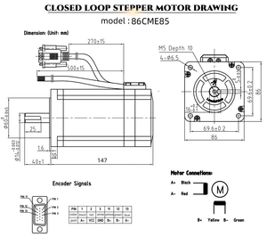 Motor Servo Leadshine Easy Asli dengan Encoder atau Motor Stepper <span class=keywords><strong>Loop</strong></span> Tertutup Nema 34 86CME85 8.5nm - Product Image 5