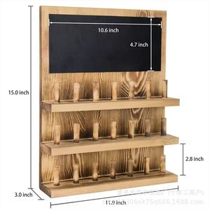 Estante de Madera Multicapa para Joyas con Pizarra, Organizador de Pared para Anillos y Collares, Madera Maciza, 6 Niveles - Product Image 4
