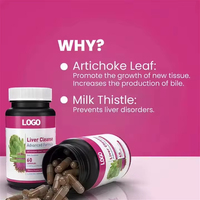 Kapsul Pembersih Hati OEM, Formula Lanjutan dengan Milk Thistle dan Daun Artichoke, Mendukung Detoksifikasi dan Aliran Darah Sehat, 60 Kapsul