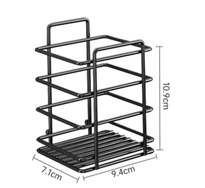 Estante organizador de cocina negro, estante de almacenamiento para baño con montaje en pared sin perforaciones, estante de ducha con marco de esquina negro - Product Image 4