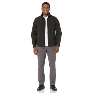 Veste en toile pour homme avec logo personnalisé, respirante, 100% coton, col montant, imperméable, coupe-vent, à capuche, nouvelle conception - Product Image 1