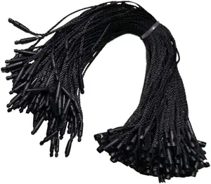 Étiquette volante noire chaîne en Nylon Nylon Snap Lock broche boucle attache crochet attaches pour étiquettes de vêtements étiquettes de prix