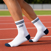 Chaussettes de sport pour jeunes et adultes avec logo personnalisé, respirantes, pour la course à pied et l'entraînement, 100% coton, antibactériennes, OEM ODM