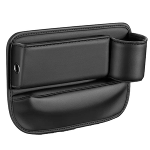 Luxury Business Style Car Seat Organizer PU Leather Storage Box Cup Holder Universal Side Pocket Filler Interior Kit - Product Image 1
