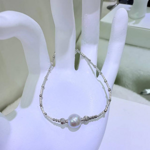 Pulsera de Perlas de Agua Dulce y Agua Salada Genuinas de 8-9 mm con Plata S925, Brazalete de Cáñamo Natural Brillante - Product Image 2
