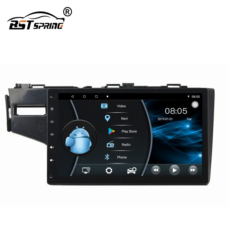 Bosstar android araç dvd oynatıcı oynatıcı Honda FIT 2014 caz araba radyo 1gb ram 16gb rom LHD