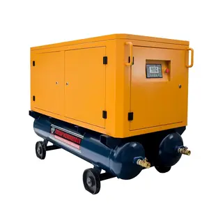 Compressor de ar a gás elétrico, compressor de ar com parafuso portátil, melhor para venda, motor móvel, 8 barras