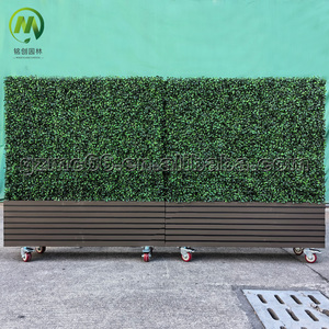 <span class=keywords><strong>Haie</strong></span> de Buis Artificielle d'Aspect Naturel Personnalisée en Jardinière à Roulettes Écran d'Intimité Panneaux de Mur Végétal à Vendre Prix OEM - Product Image 6