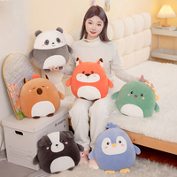 Dessin animé Squishy peluche jouet Super doux personnalisé en peluche oreiller peluche pingouin Capybara renard Panda chien dinosaure Squishy oreiller jouet