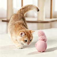 Balle électrique intelligente et interactive pour chat, jouet molaire apaisant en TPR pour animaux de compagnie pour chats