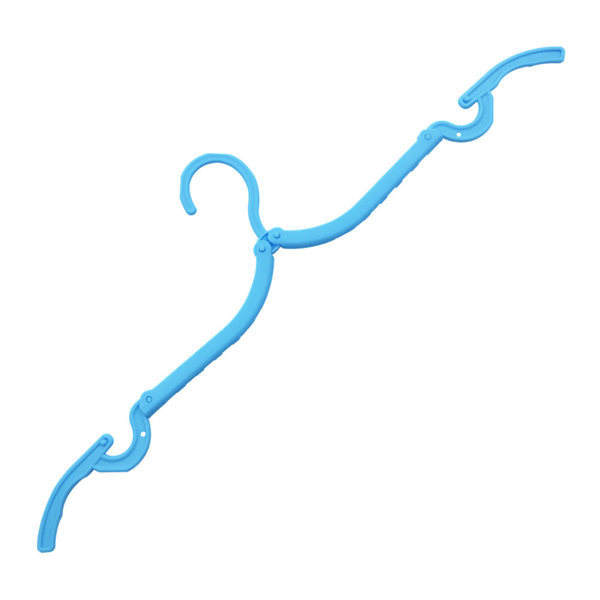 Folding clothes hanger blue