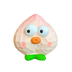 Wood Carving Style Fruit Resin Figurine Cute Creative <strong>Funny</strong> Peach Orange Avocado Home Office Desk Decoration <strong>Gift</strong> - Product Image 1