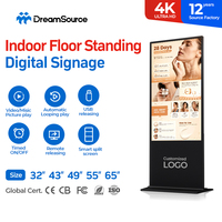 Pantalla Digital de Señalización para Piso, 43, 49, 55, 65 Pulgadas, 4K, Kiosco Vertical de Publicidad, Kiosco Interactivo con Pantalla Táctil para Centros Comerciales