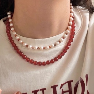 สร้อยคอมุกธรรมชาติ ZL7-5 ดีไซน์หรูหราสำหรับสาวๆ เหมาะกับเสื้อสเวตเตอร์สไตล์มาillard สำหรับฤดูใบไม้ร่วง/ฤดูหนาว ให้ลุคที่อ่อนโยนและสง่างาม - Product Image 4