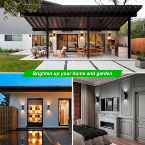 Lámpara de Pared LED Exterior Moderna de Aluminio Negro, Impermeable IP65, con 3000K, <span class=keywords><strong>para</strong></span> Jardín, Villa, Balcón, Pasillo, Iluminación de Fachada - Product Image 6